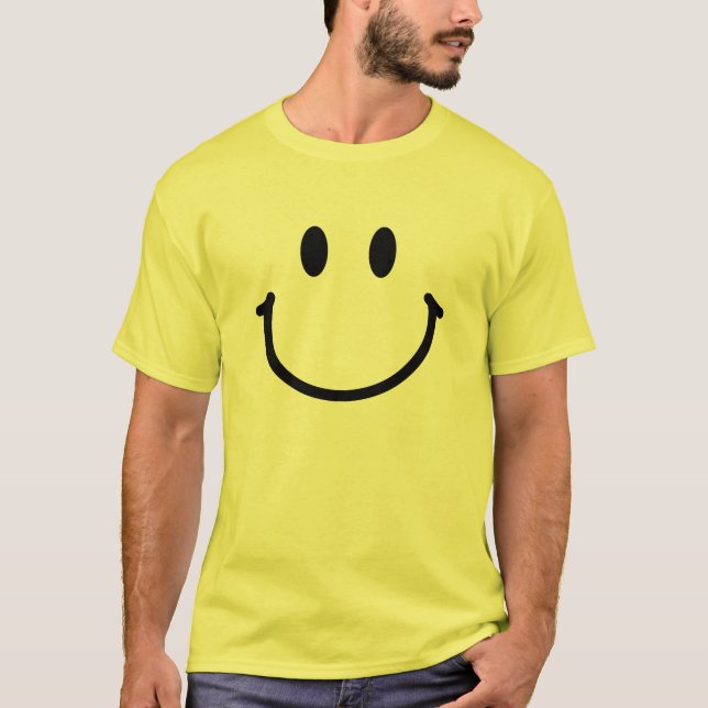 T-shirt de base de visage heureux (Devant)