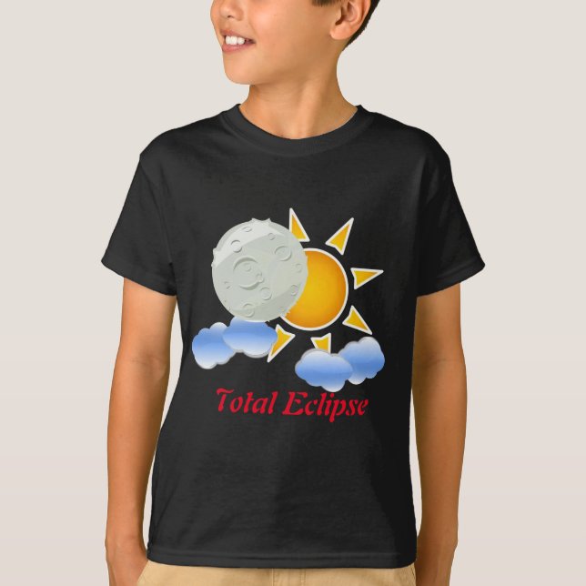 T-shirt de base des enfants Sun et Moon Eclipse (Devant)