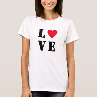 T-shirt de base des femmes Love Heart