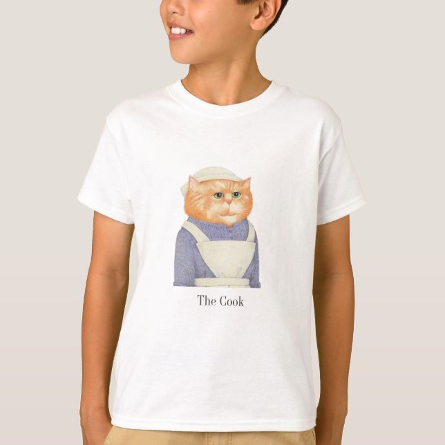 T-Shirt de base des garçons CAT CUOK (Devant)