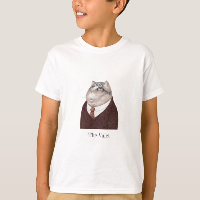 T-Shirt de base des garçons de VALET CAT (Devant)