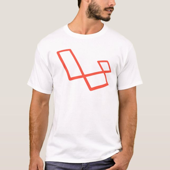 T-shirt de base d'hommes de cadre de Laravel (Devant)