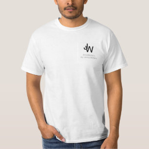 T-shirt de base du logo blanc des hommes de