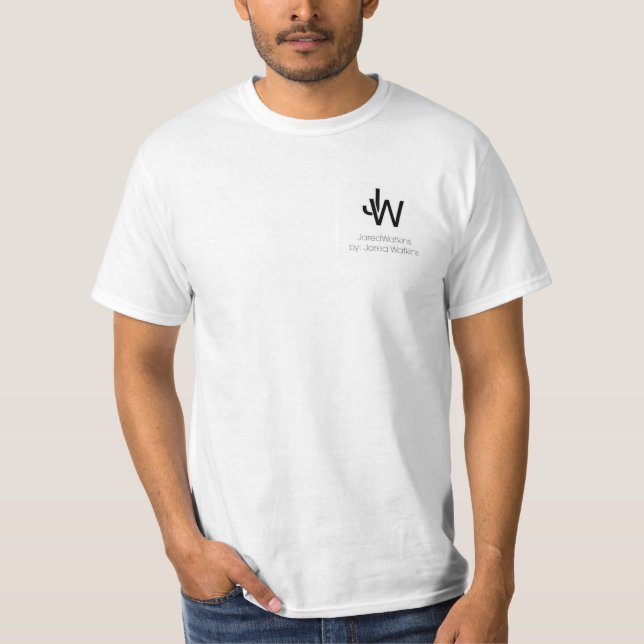 T-shirt de base du logo blanc des hommes de (Devant)