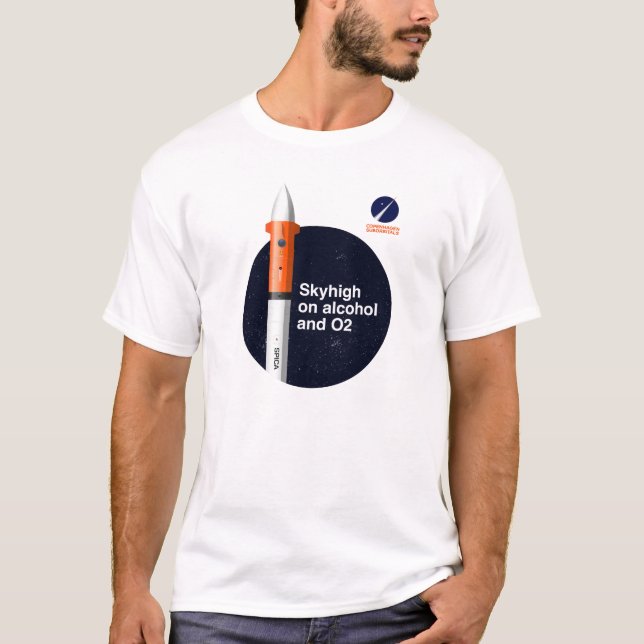 T-shirt de base extrèmement haut sur l'alcool et (Devant)