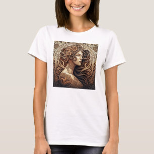 T-shirt de base féminin Art Nouveau