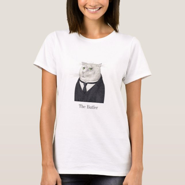 T-shirt de base féminin BUTLER CAT (Devant)