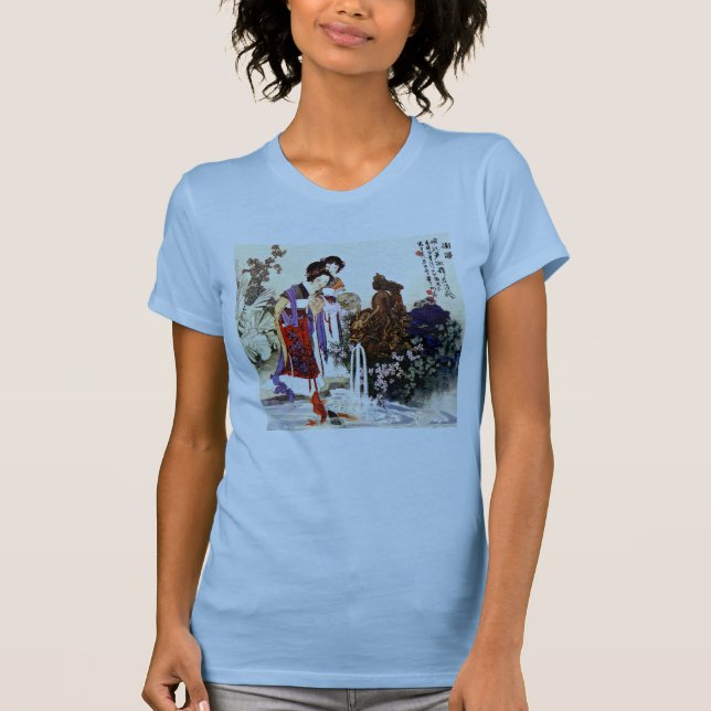 T-shirt de base féminin Dragon Fountain (Devant)