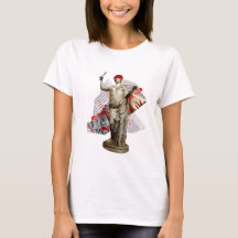 T-shirt de base féminin Hipster Statue