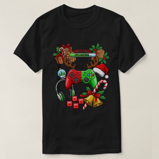 T-Shirt de base foncé pour Noël (Design devant)