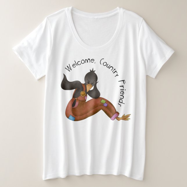 T-shirt de base grande taille pour femmes (Design devant)