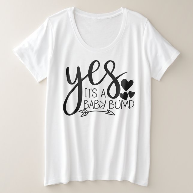 T-shirt de base grande taille pour femmes (Design devant)