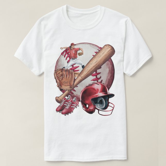 T-Shirt de base homme pour la saison de baseball (Design devant)