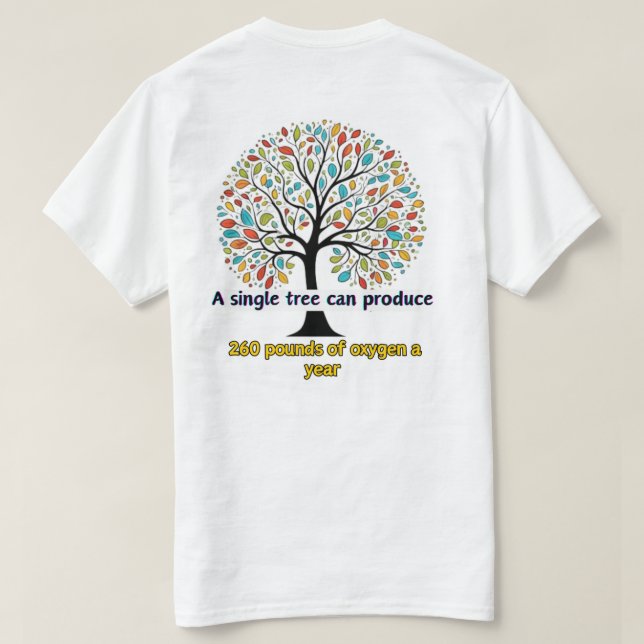 T-shirt de base hommes d'arbre (Design dos)