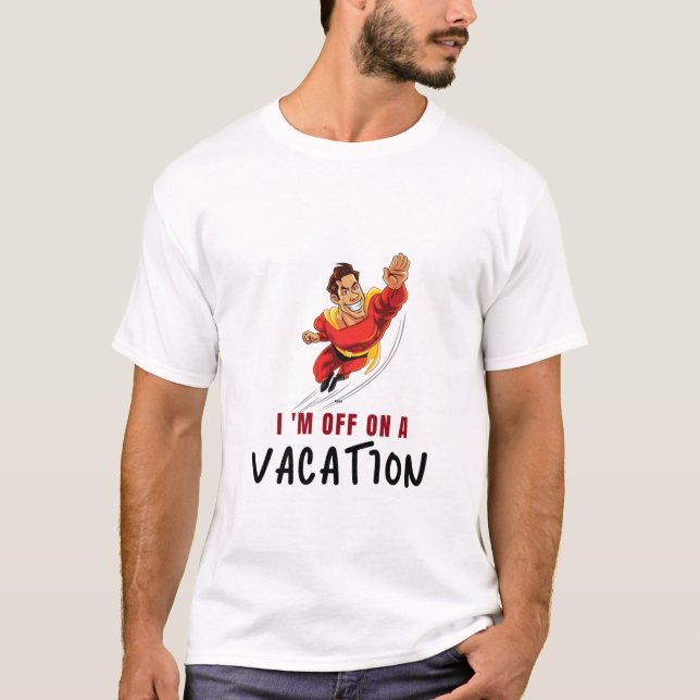 T-shirt de base - Je pars en vacances (Devant)