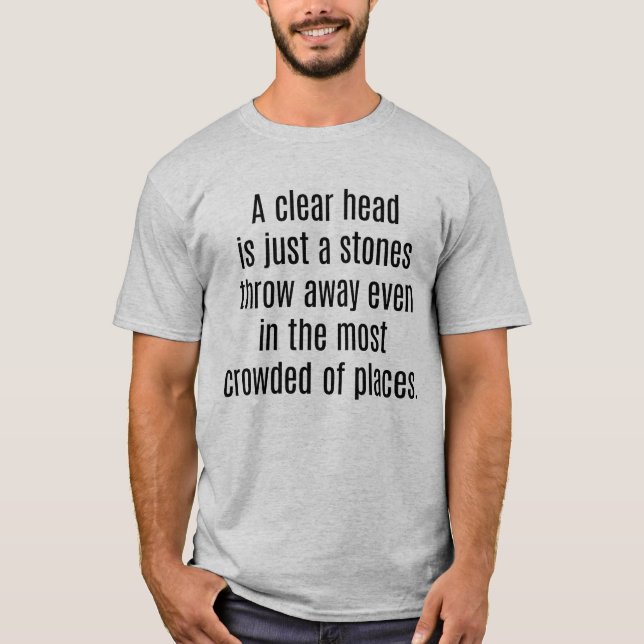 T-shirt de base masculin à tête claire (Devant)