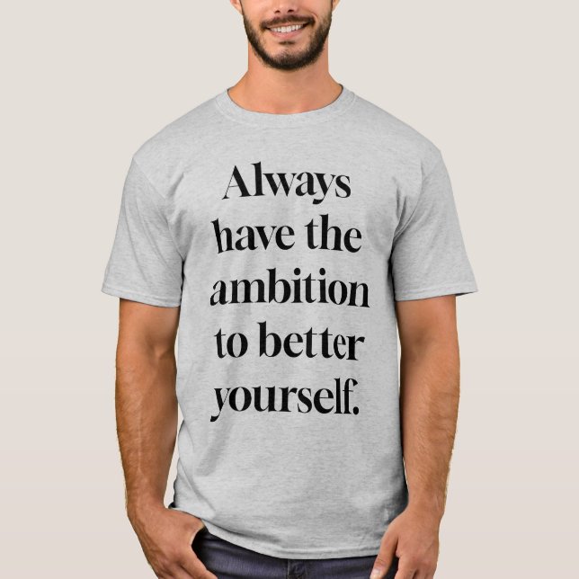 T-shirt de base masculin Ambition (Devant)