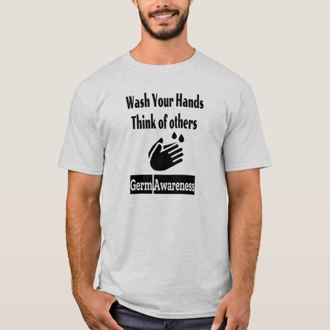 T-shirt de base masculin de sensibilisation au ger (Devant)