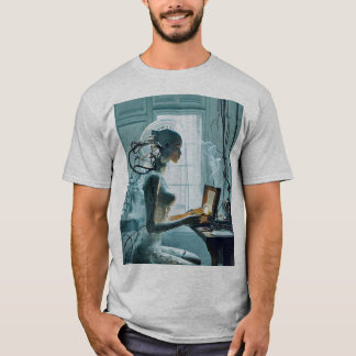 T-shirt de base masculin "L'avenir rencontre l'int