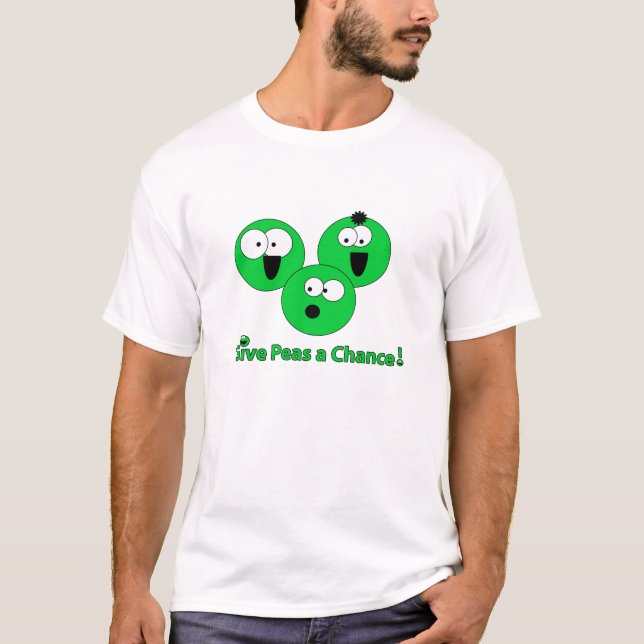 T-shirt De base Pois-chemise "donnez à des pois occasion" (Devant)