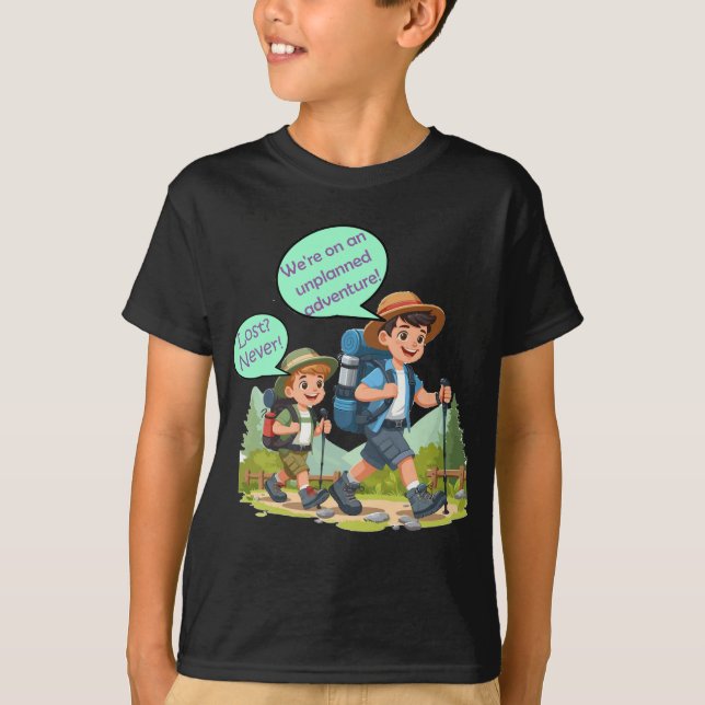 T-shirt de base pour enfants d'aventure (Devant)