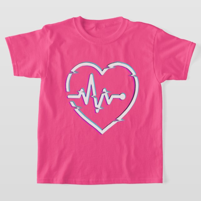 T-shirt de base pour enfants de Heart Check (Poser)