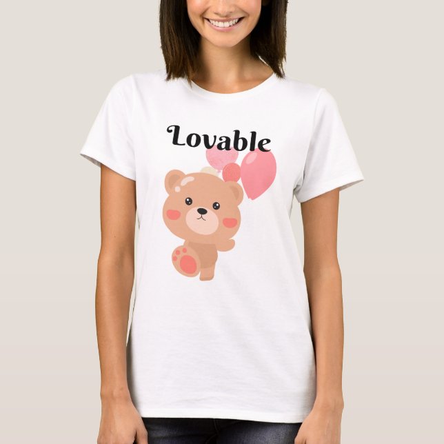 T-shirt de base pour femmes adorables (Devant)