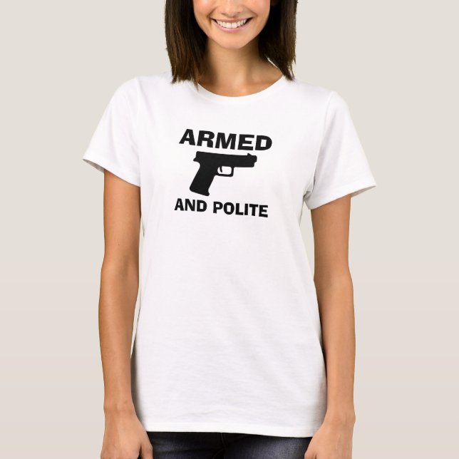 T-shirt de base pour femmes ARMÉES et POLITES (Devant)