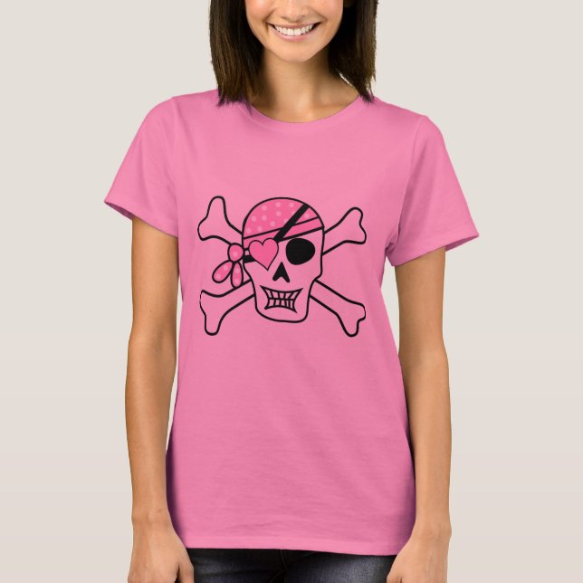 T-shirt de base pour femmes/crâne pirate (Devant)