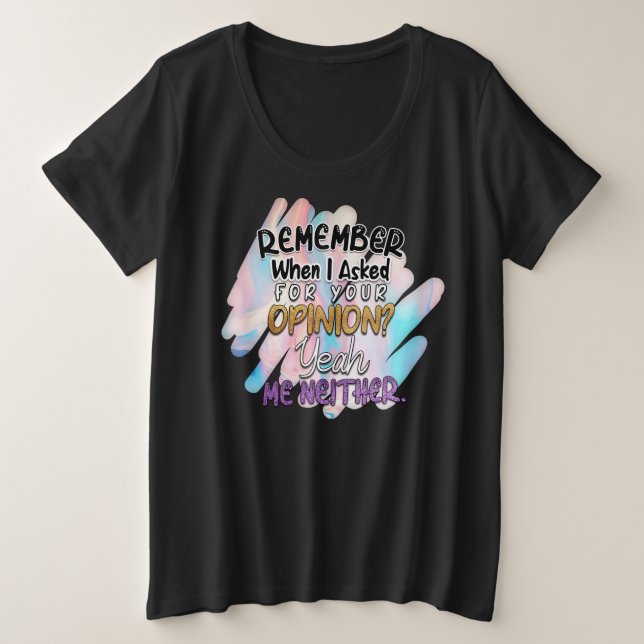 T-shirt de base pour femmes de grande taille (Design devant)