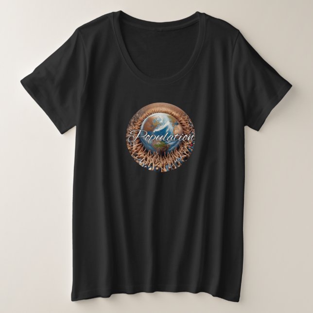 T-shirt de base pour femmes de grande taille (Design devant)