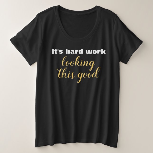 T-shirt de base pour femmes de taille plus grande (Design devant)