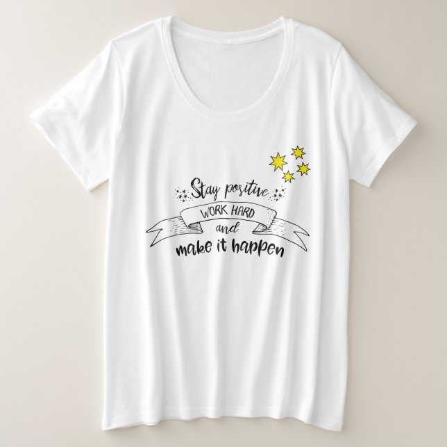 T-shirt de base pour femmes de taille plus grande (Design devant)