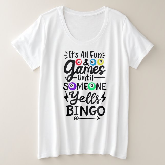 T-shirt de base pour femmes de taille plus grande (Design devant)