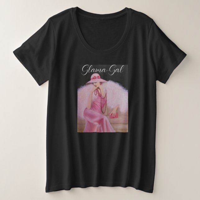 T-shirt de base pour femmes Glama Gal Plus-Size (Design devant)