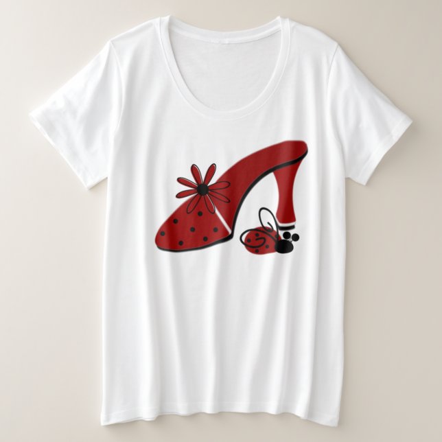 T-shirt de base pour femmes Grande taille (Design devant)