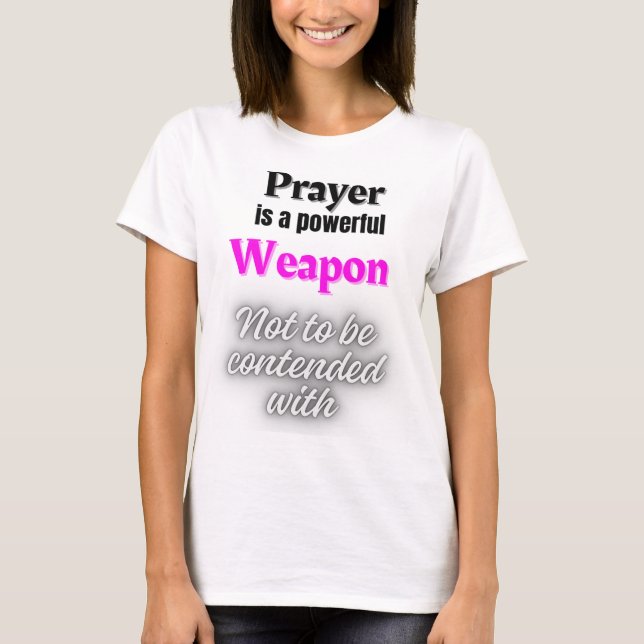 T-shirt de base pour femmes - Pouvoir de prière (Devant)