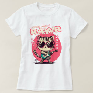 T-shirt de base pour femmes Rock & Rawr Cat