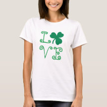 T-shirt de base pour femmes Shamrocks LOVE