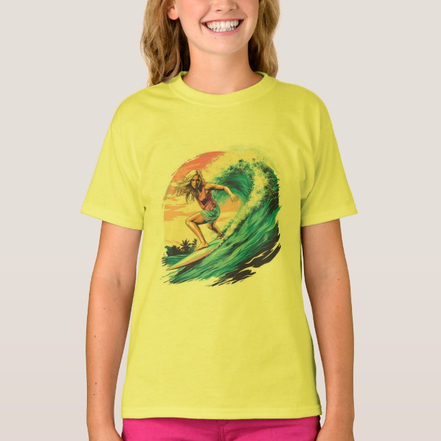 T-Shirt De Base Pour Filles - Fit Classique, Coton (Devant)