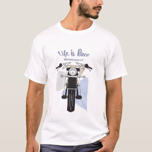 T-shirt de base pour hommes avec étiquette de moti