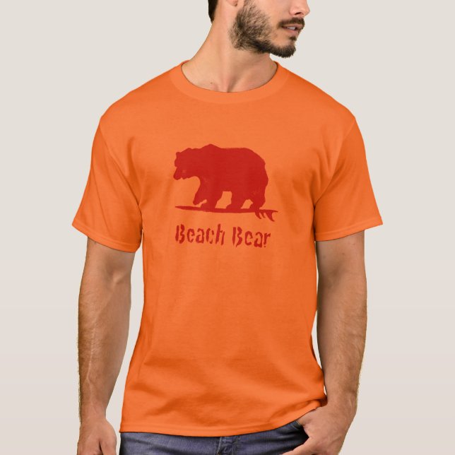 T-shirt de base pour hommes, conception d'ours de  (Devant)
