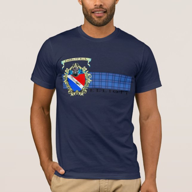 T-shirt de base pour hommes Elliott Crest & Tartan (Devant)