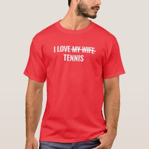 T-shirt de base pour hommes J'aime le tennis
