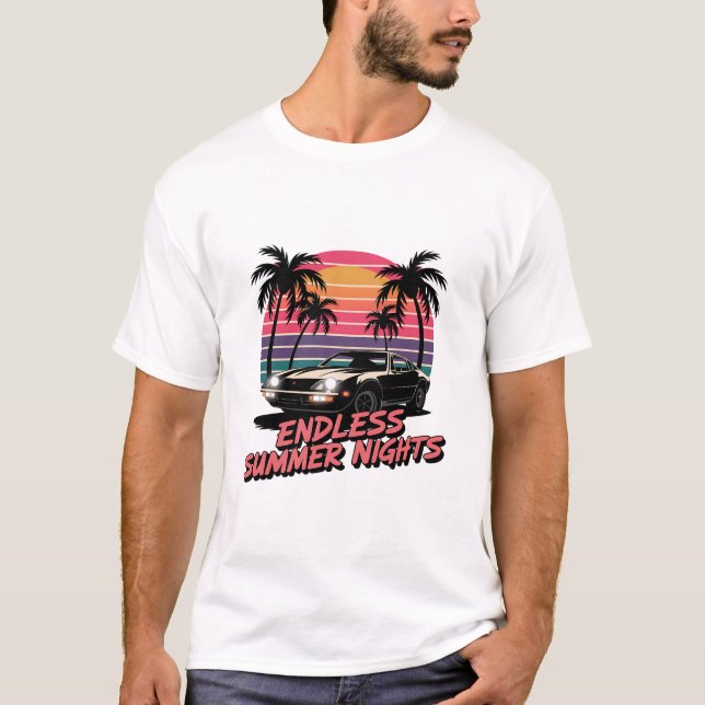 T-shirt de base pour hommes Vibe été (Devant)