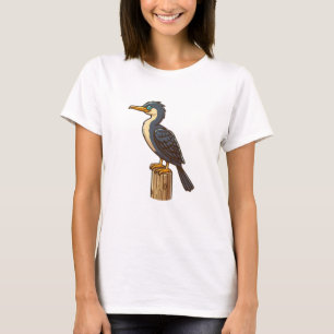 T-shirt de base pour les femmes d'oiseaux cormoran