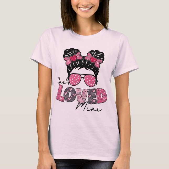T-shirt de base pour mini femmes adorées (Devant)