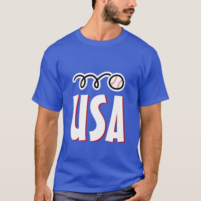 T-shirt de baseball américain pour joueurs et fans (Devant)