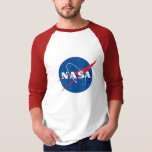 T-shirt de baseball de la NASA (Mars Red Trim)<br><div class="desc">AVIS IMPORTANT : Insignes et identificateurs de la NASA fournis et utilisés avec la permission de la NASA.</div>