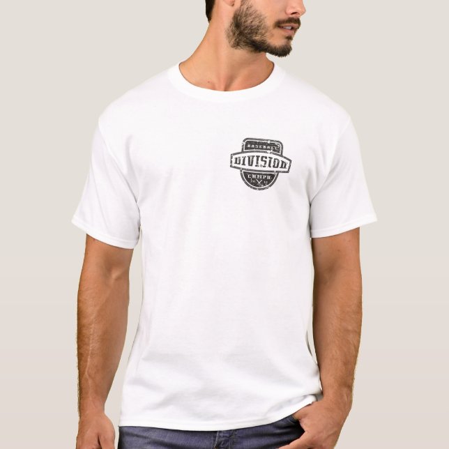 T-shirt de baseball Division noir vintage (Devant)